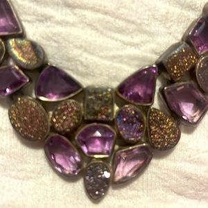 Jewellry costume rhinestones, Drusy and brass